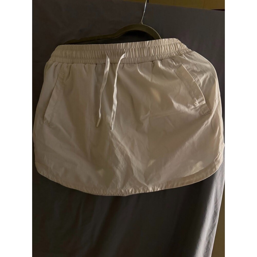 Halara Women's XL Beige Drawstring 2-in-1 Golf Skort Pockets 7WP4K